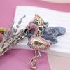 Rhinestone Flamingo Keychain Flamingo Pendant Keychain Rhinestone Crystal Keyring Car Key Chain Key Holder Handbag Purse Charm