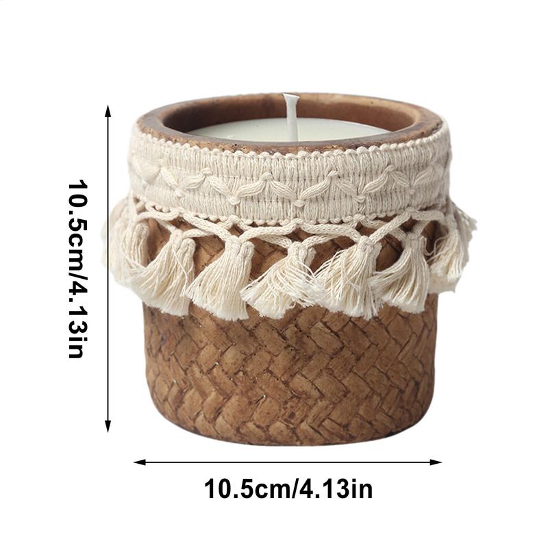 Jars For Candles Wide Mouth Home Decor With Tassel Fragrance Candle Making Container For Shelf Kitchen Bedroom Living Room