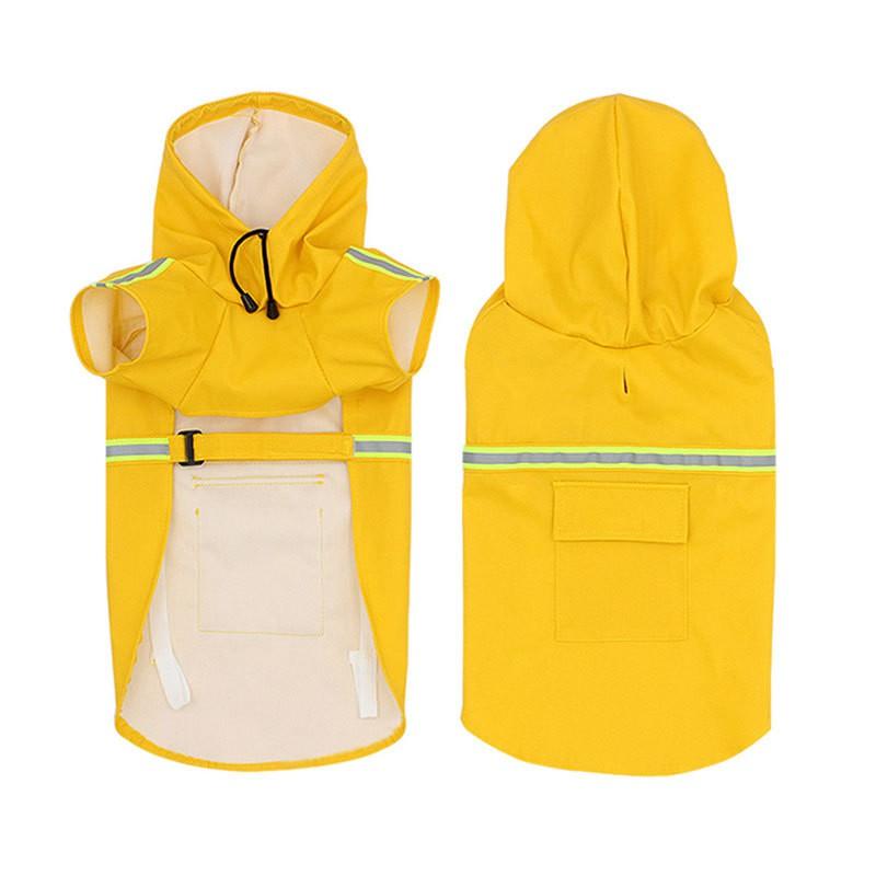 Waterproof Dog Raincoat Large Breeds Golden Retriever Border Collie Corgi Reflective Outdoor Pet Coat