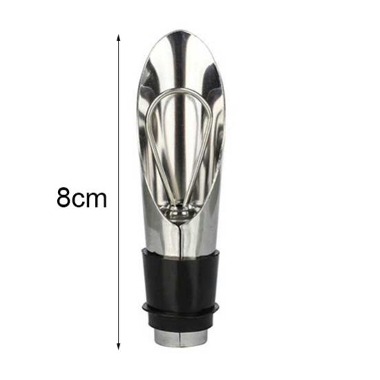 Stainless Steel Liquor Pourer Free Flow Wine Bottle Bar Tools with Stopper Set