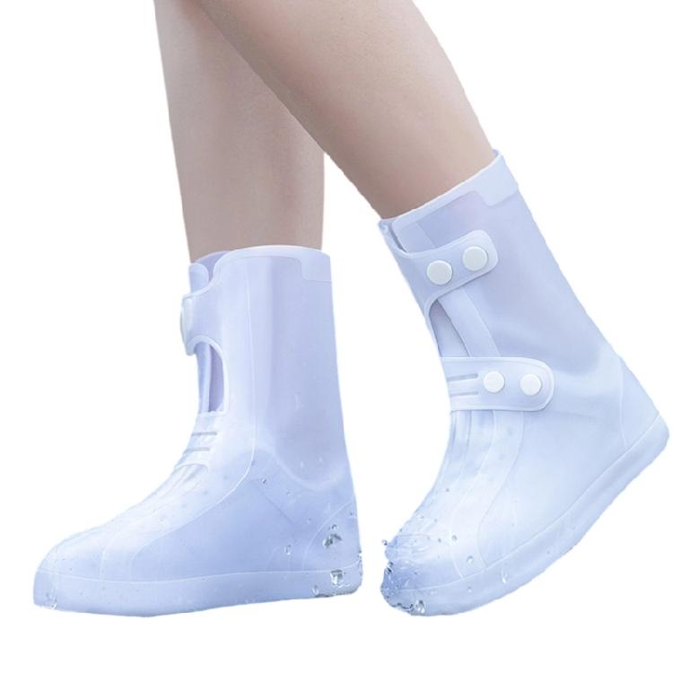 

Shoe Covers Thicken Boot Covers for Adult Kids With Nonslip Soles Adjustable Buckle Closure Reusable Booties Overshoes XXL білий