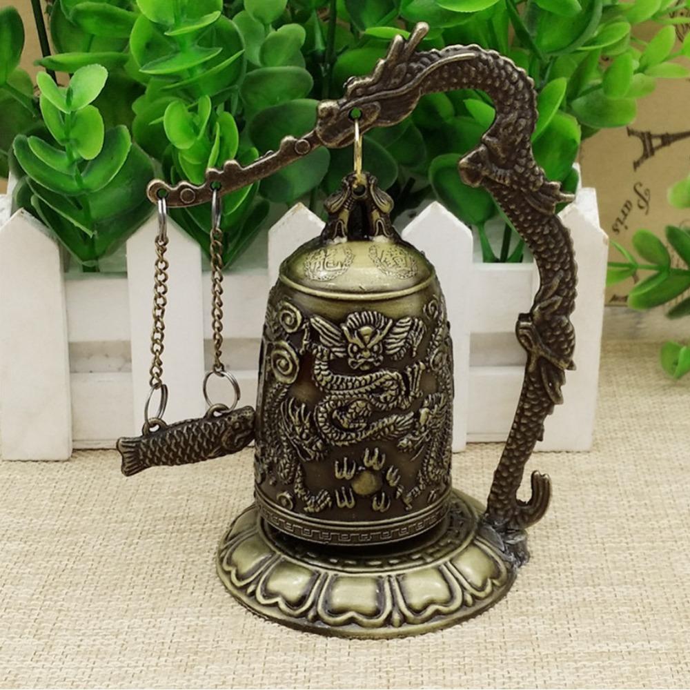 Handgeschnitzte Drachen-Schlossglocke Bronze Geschnitzte Drachenglocke Vintage Drachenglocke Heimdekoration