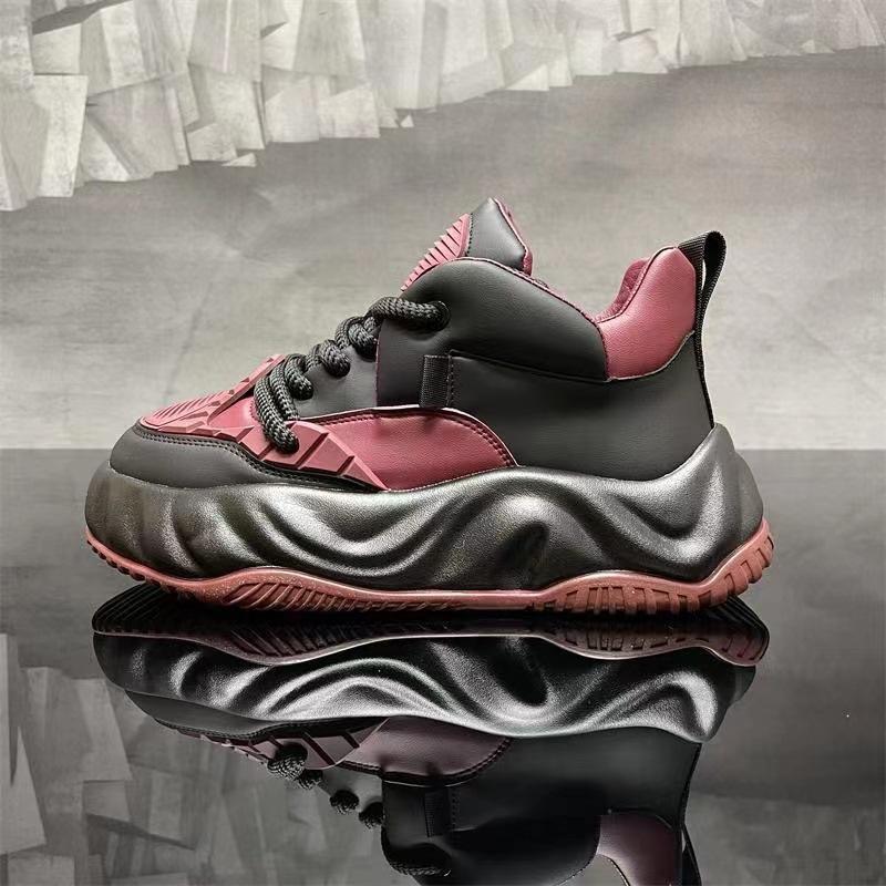 Men's Shoes Spring and Autumn 2024 New Breathable Sports and Casual Shoes Trend Versatile Thick Sole Heightening Dad Shoes