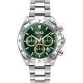 BOSS Hero 2.0 Green Dial Silver Stainless Steel Men's Quartz Watch 1514268