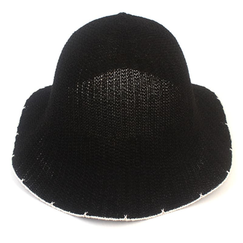 

Универсальная химия Летняя черная шляпа-панама с открытой спиной FREE