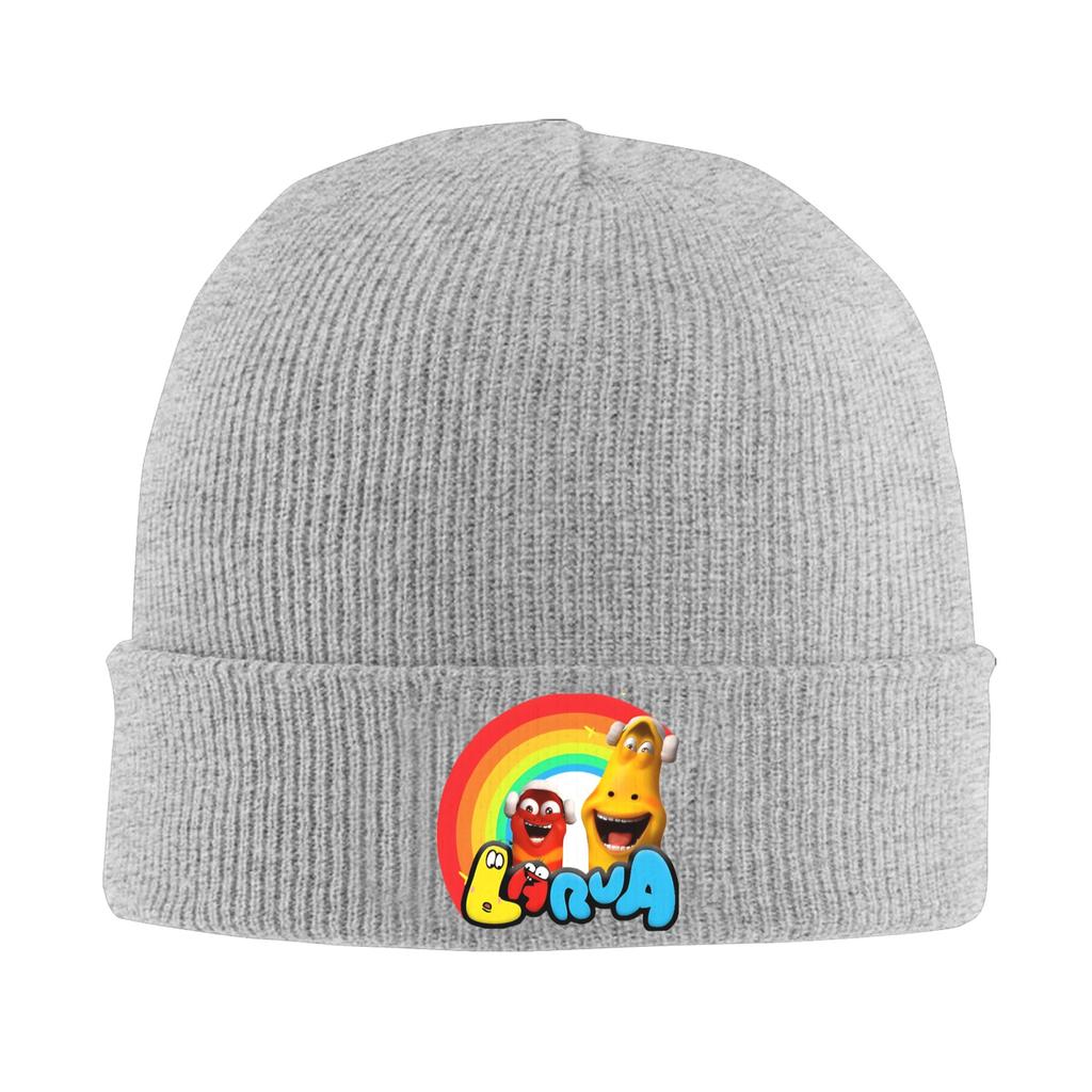 Funny Larva Beanie Hats Bonnet Hats Unisex Adult Street Kpop Knitted Hat Spring Printed Thermal Elastic Caps