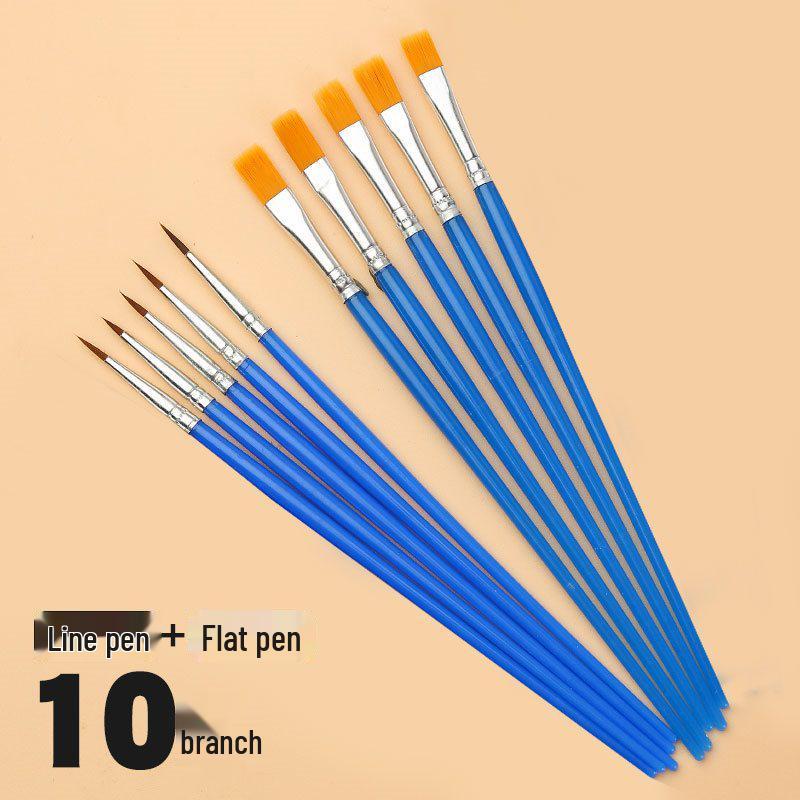 Wei Zhuang Kids' DIY Plaster Nylon Fine Liner Blue Brush for Oil Painting & Graffiti.