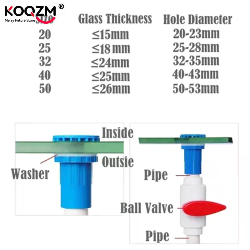 2pcs PVC Connector 20/25/32/mm Thicken Fish Tank Drainage Pipe Garden Drain Pipe Aquarium Inlet Outlet Connector For Aquarium