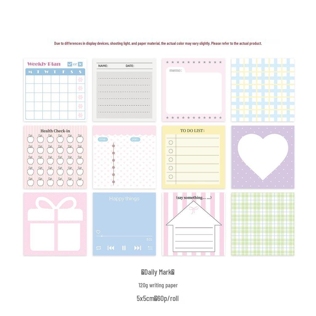 Waka Waka Hand-painted 60-Day Date Stickers Mini Paper Pad
