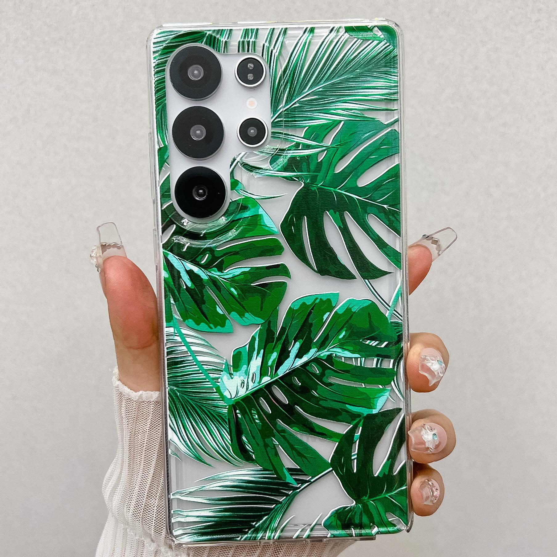 

Suitable for Samsung S25ultra Mobile Phone Case S24FE Small Fresh Peach Blossom A56 Air Compressed Airbag Anti Fall New Soft Case Galaxy Note 20 Ultra