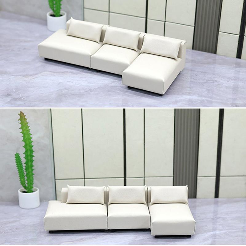 Dollhouse Simulation Sofa Model Dollhouse Miniature Furniture Decoration Dolls House Living Room Accessories Pretend Play Toys