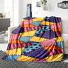 Colorful Patchwork Quilt Blanket Soft Throw Blanket For Home Bedroom Bed Sofa Travel Office Solid Christmas Blanket