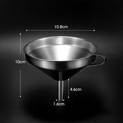 Wide Mouth Stainless Steel Funnel Spice Cooking Oil Filter with Detachable Filter Strainer Wine Spill Tool Kitchen Tool