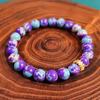 This 8mm purple imperial stone natural stone hand-woven bracelet is suitable for both men and women and is a perfect choice for everyday wear.