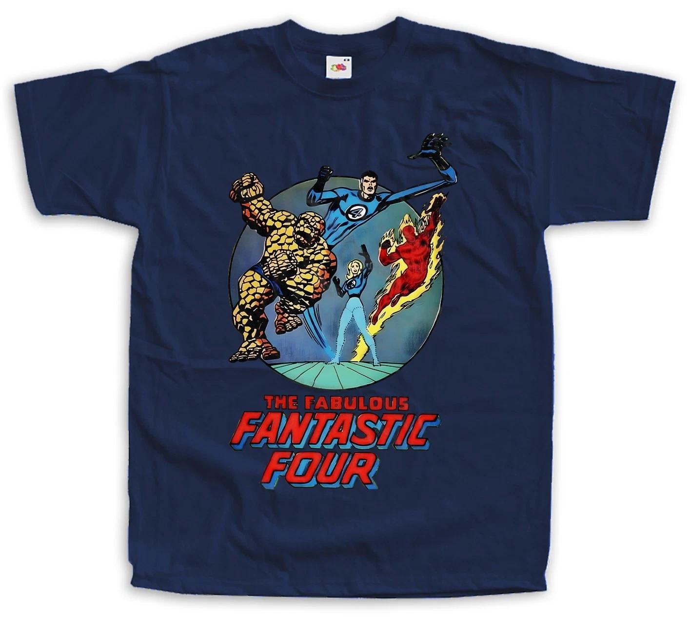 Fantastic Four Comic Super Heroes Vintage T Shirt Unisex sizes S-5XL 100% cotton 4XL