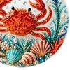 Handcrafted Sea Series Ornaments Ocean Theme Pearl Art Hanging Ornament, 2D Flat Acrylic Coastal Beach Home Decorations Life Suncatcher, Beaded