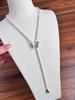 Elegant Butterfly Pearl Sweater Chain with High-Luster Freshwater Pearls - Versatile Gift for Women