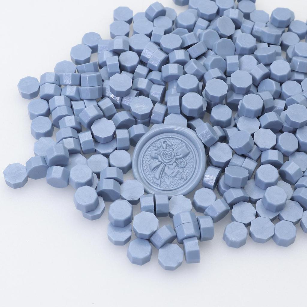 148 Pearlescent Octagonal Sealing Wax Beads - Mixable Colors, 500g Package
