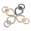 30 Pieces Zinc Alloy Heart Shape Swivel Buckles Trigger Spring Keyring Buckle Clasps Hooks Open Ring for Key Ring Durabl