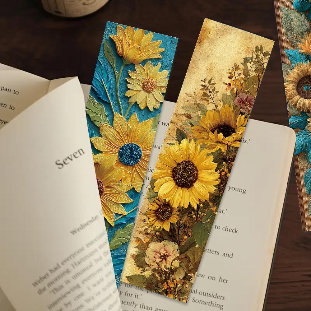 32pcs, Retro Sunflower Bookmark, Back To School Season, Christmas, Halloween, Suitable for Teachers, Readers, and Birthday Gifts