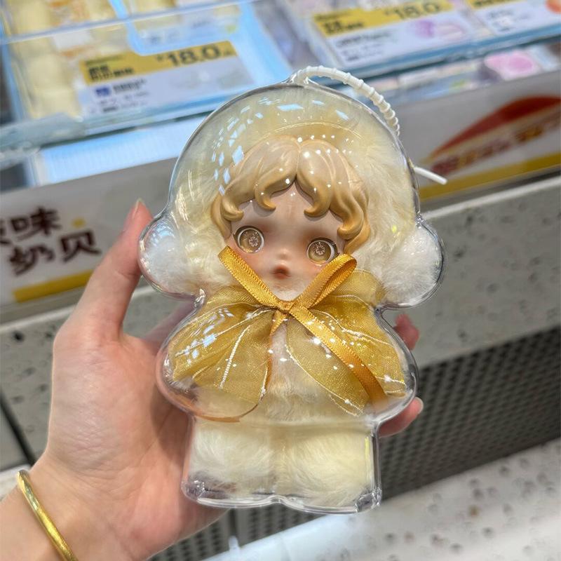 Transparent Protective Case Portable Organizer Box Protective Cover For Skull Panda Winter Movement Plush Dolls Protector Shell