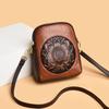 Single Shoulder Bag, Retro Peony Flower Embossed Texture, Crossbody Bag, Crossbody Bag, New Chinese Style Leisure Commuting Bag