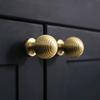 Solid Brass Spherical Cabinet Knob Single Hole Pull Handle for Modern Cabinets Drawers Wardrobes Home or Hotel Use