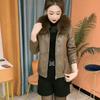 Women Artificial Leather Plus Velvet Padded Coat Winter Female Detachable Fur Collar Western Fashion Warm Jacket Artificial Leather Overwear