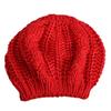 2025 Women's Hat Fashion Beret Braided Baggy Wool Knitted Warm Winter Beanie Hat Women Ski Cap