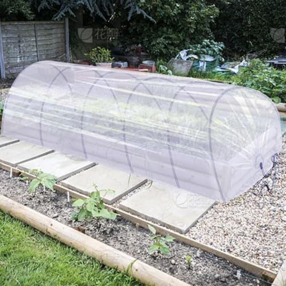 Garden Greenhouse Clear Polythene Plastic Greenhouse Tunnel Cover Rainproof Anti Freezing Cold Proof Winter Protection Cover
