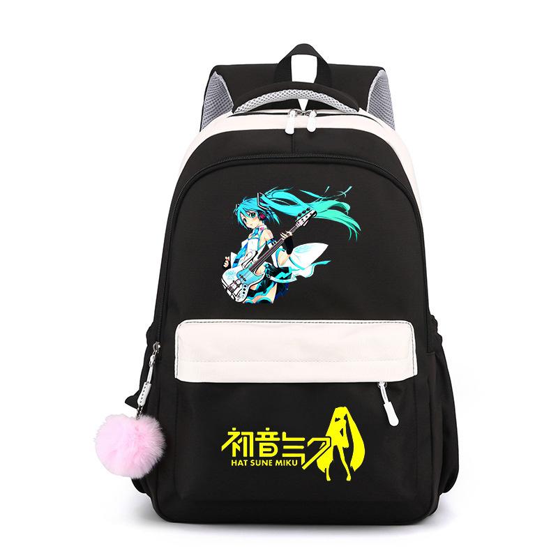Anime Peripheral Hatsune Future School Bag Backpack Cartoon Backpack Candy Color Large Capacity Student School Bag Stationery