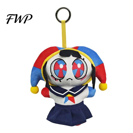 Plush Accessory for Pencil Case Clown Keychain Backpack Cute Stuffed Animal Keyring Soft Skin-friendly Mini Pendant Purse Charm Funny Gift Kids Women