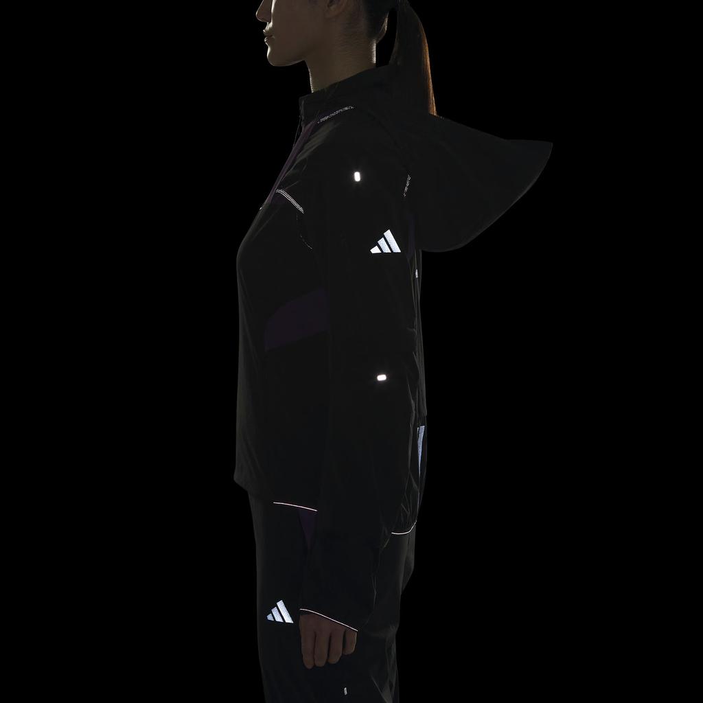 Adidas Breeze Run Reflective Print Removable Sleeve Running Sports Slim Jacket Women Jacket KF4923