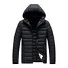 Men's Plus Size Multicolor Lightweight Cotton-Padded Winter Jacket with Detachable Hood
