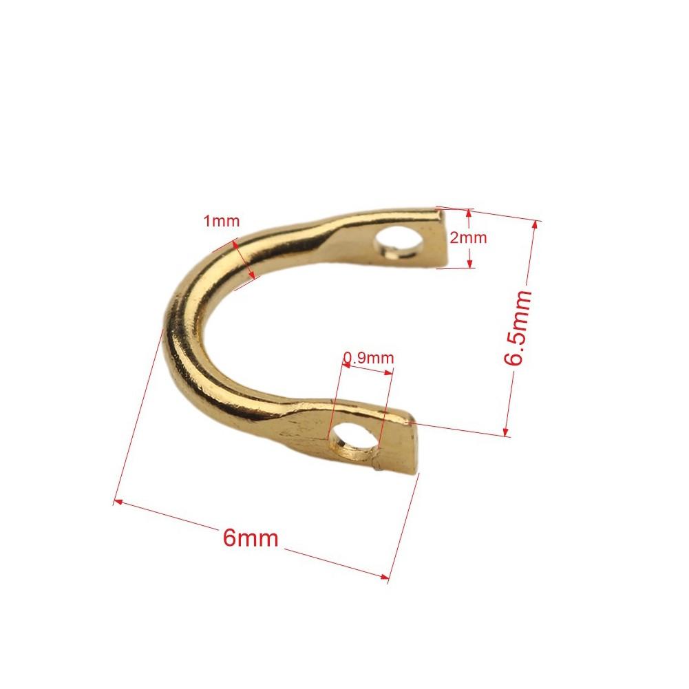 Construção em Latão Argolas para Iscas em Forma de U Argolas para Spinner de Latão