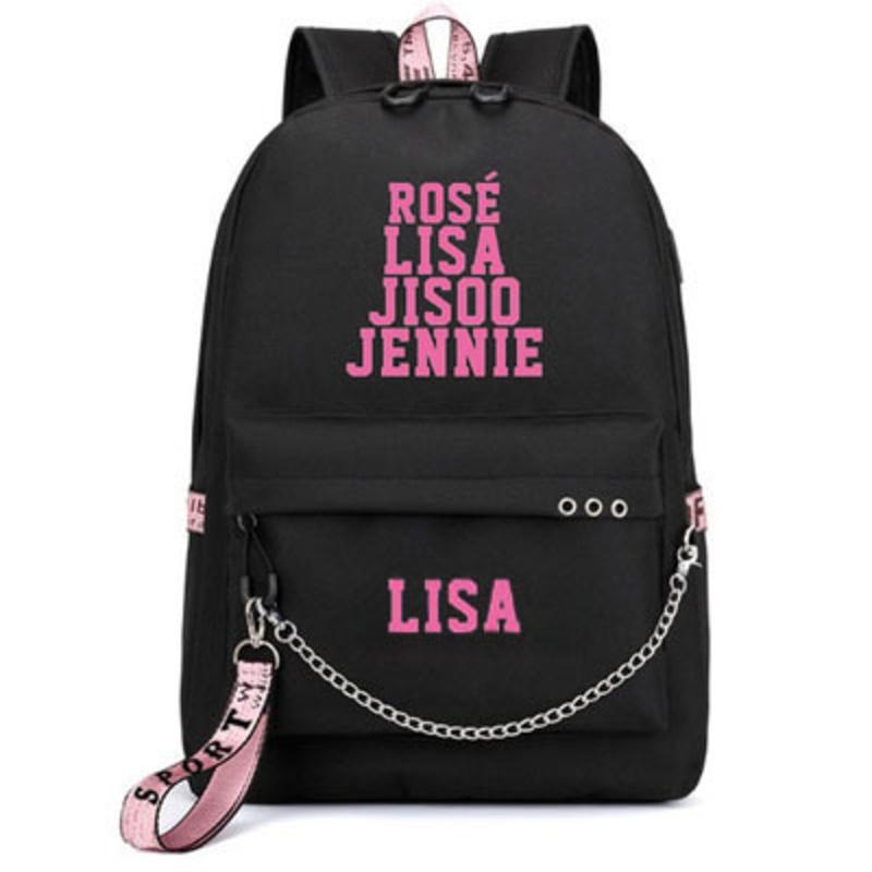Stylish And Durable Blackpink-inspired Backpack For Students