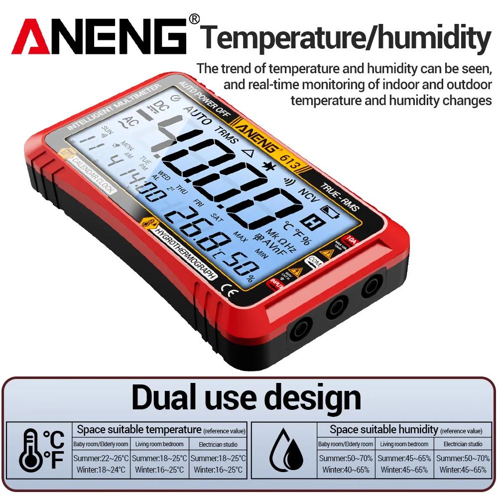 ANENG 613 3-in-1 Smart Digital Multimeter 4000 Counts Measures AC DC Voltage Current Resistance Capacitance Frequency Tester
