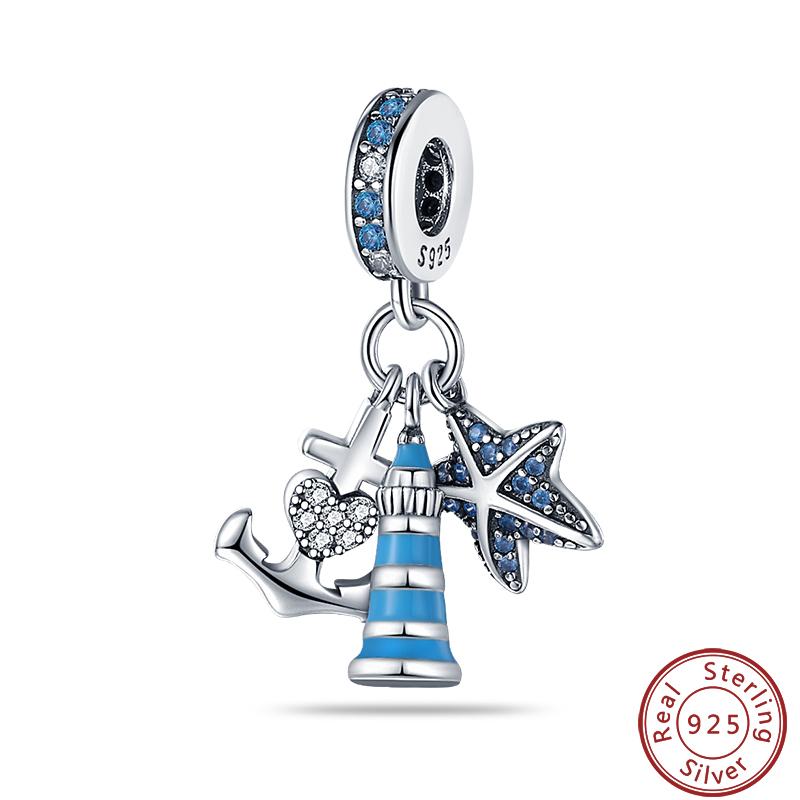 Luminous Ocean Series Copper Dolphin Turtle Octopus Charms Beads 3Mm Diy Fine Jewelry Gifts Making