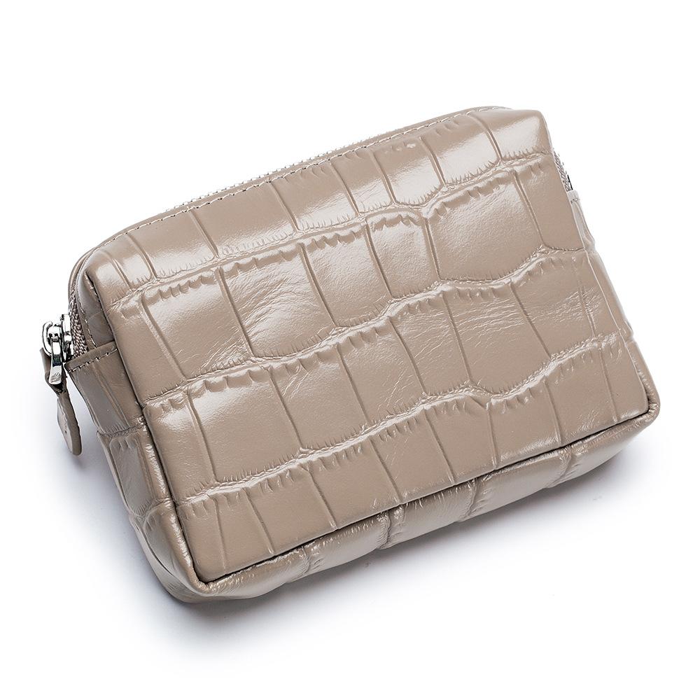 Fashion crocodile pattern cowhide small change bag women's small and exquisite, women's mini multi-functional coin bag small wallet