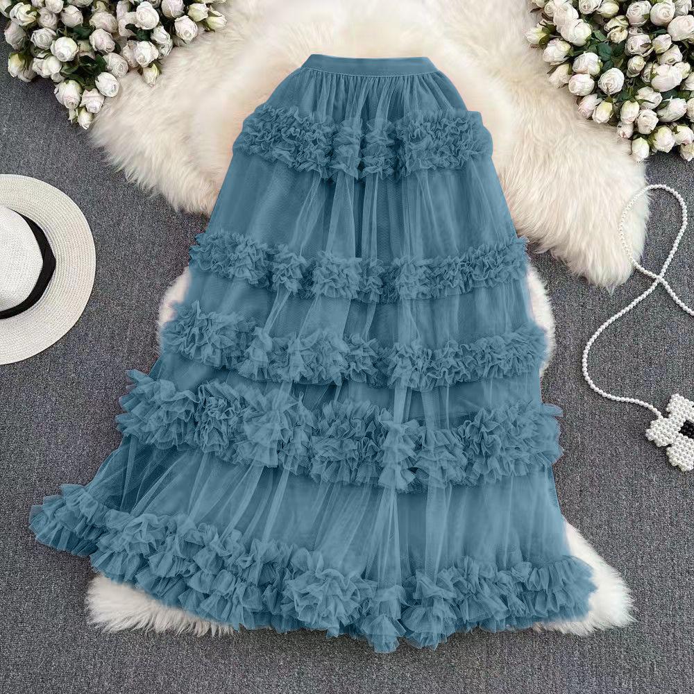 Women's Mesh Skirt, Irregular Skirt, Minimalist Skirt