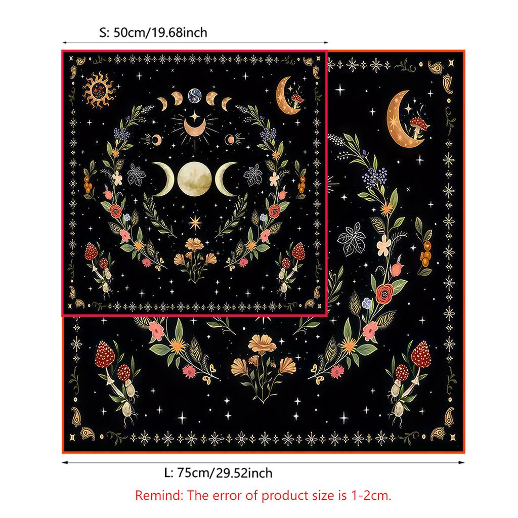 Tree of Life Tarot Card Tablecloth Divination Altar Cloth Tarot Mat Board Game Card Pad Home Decor Spiritual Oracle Card Pad