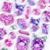 3D Jelly Sticker Toy DIY Crystal Decoration Sticker Sanrio Hellokitty Black Beauty Melody Anime Theme Kids Art Craft Supplies