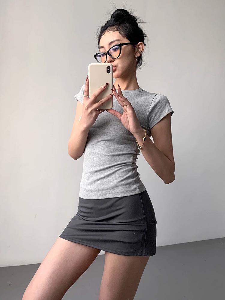 Women's Summer Yoga Mini Skirt: Anti-Exposure, Hip-Hugging A-Line for Petite Figures