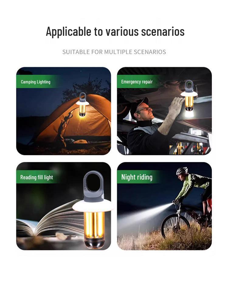 Rechargeable Multifunctional Mini Camping Tent Light with Long Battery Life