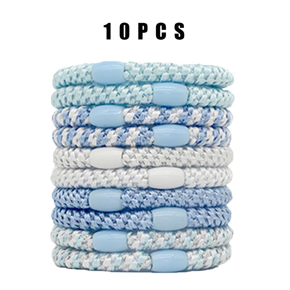 10Pcs/Set High Elasticity, Non-Destructive Headband, High Ponytail, Colorful Braided Rubber Band Headband,  Braided Headband