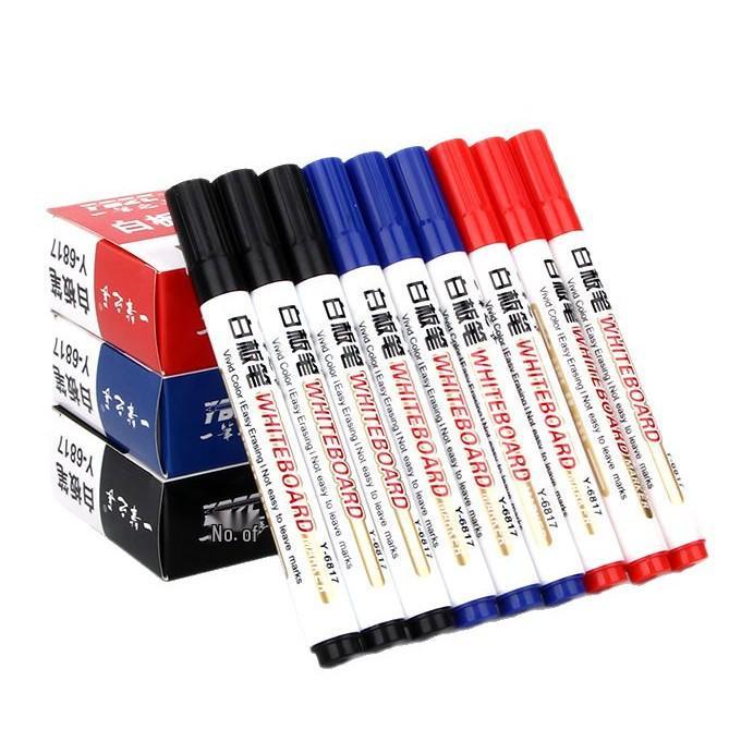 Erasable Whiteboard Marker Set: Large Capacity, Broad Tip, Easy Erase, Colors Included: Red, Blue, Black, Ideal for Teachers & Kids Drawing Boards.