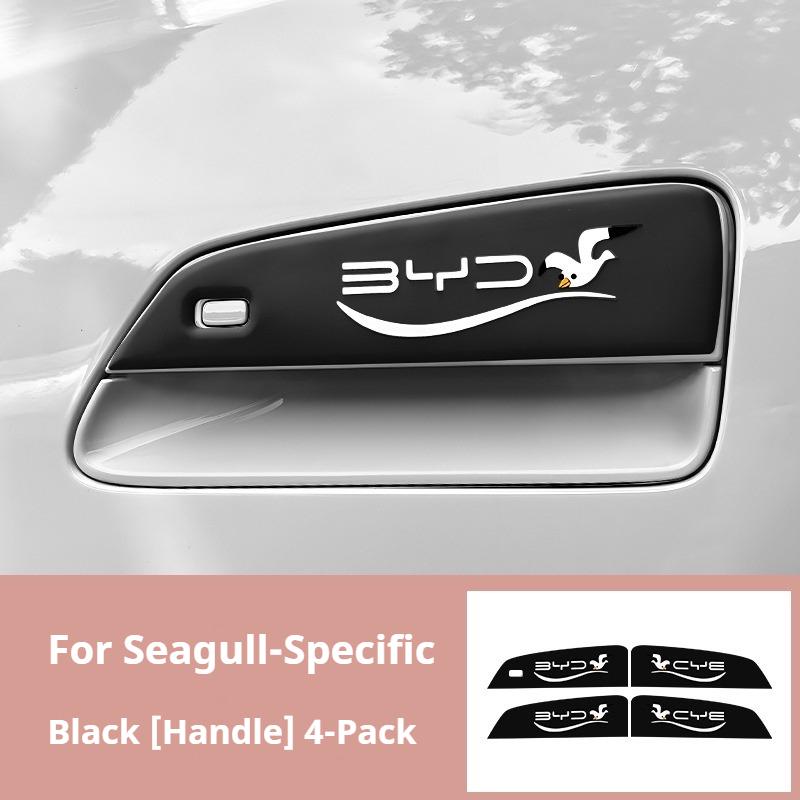 For BYD Seagull Car Door Handle Anti Scratch Sticker Cartoon Bumper Strip PVC Car Handle Stickers Wear-resistant Accessories