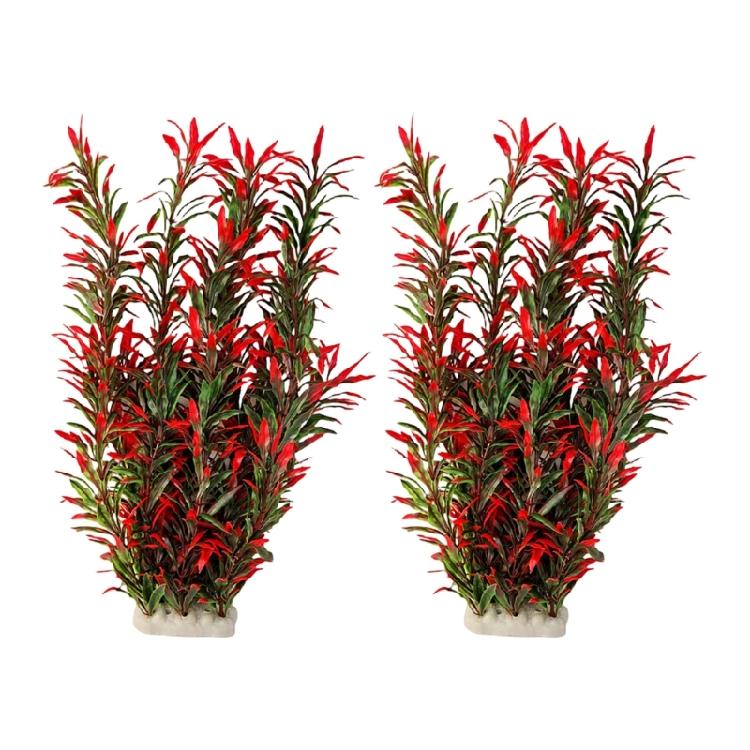 2lots Artificial Silk And Plastic Water Plant Colorful Simulated Underwater for Home Or Office Aquariums