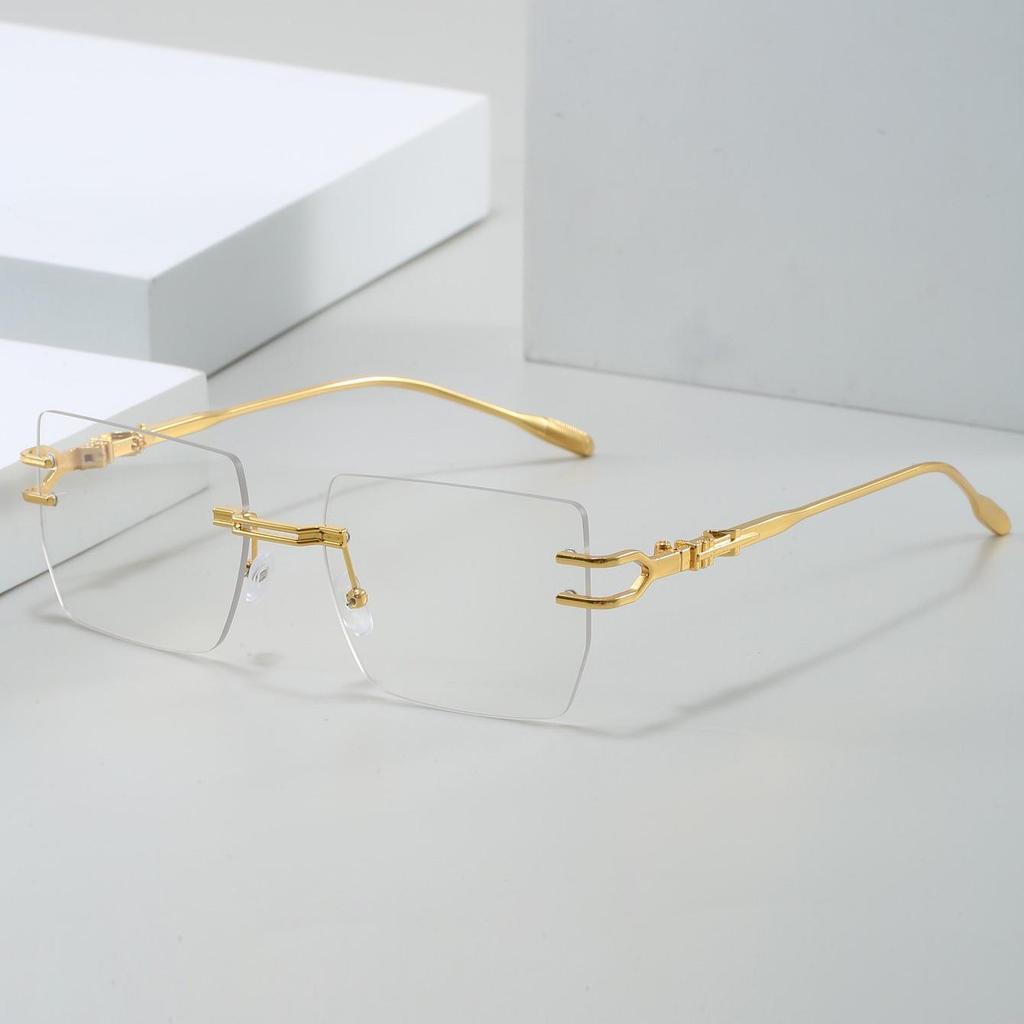 Chic Frameless Square Sunglasses: Stylish, Edgy Fashion for Street Style