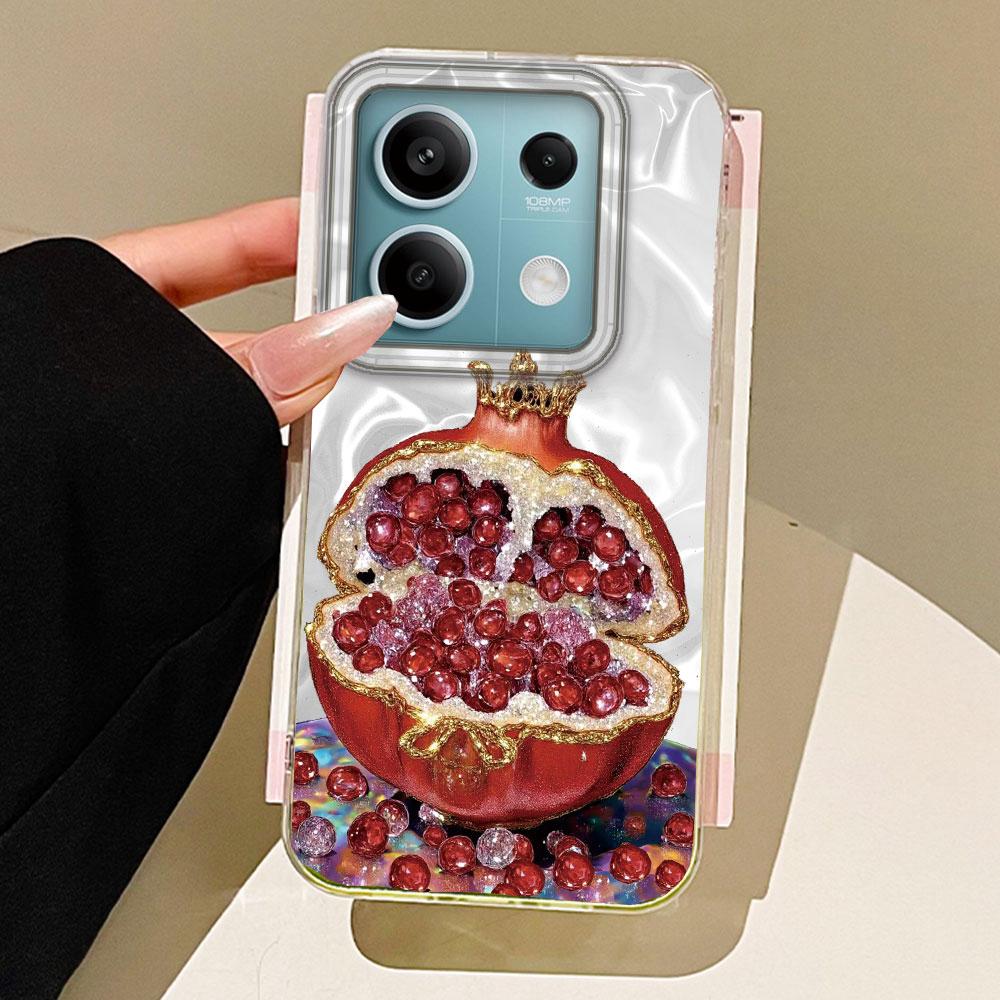 White Peony Lotus Print Women Girls Water Texture Phone Case for Xiaomi Mi 13T 14T Pro 11 Lite NE 5G Shell Silicone Bags Cover